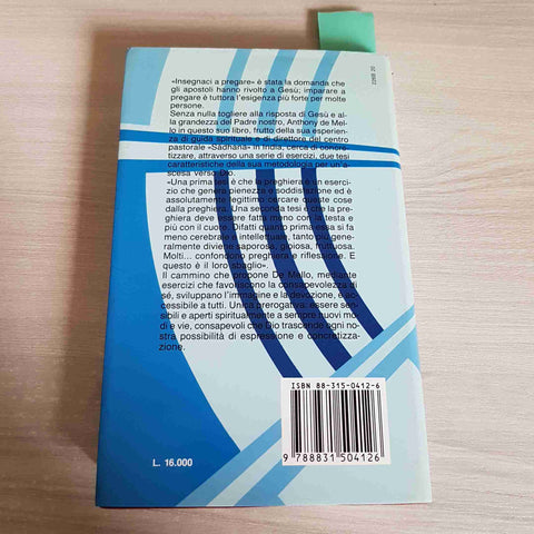 SADHANA UN CAMMINO VERSO DIO - ANTHONY DE MELLO - EDIZIONI PAOLINE - 1991