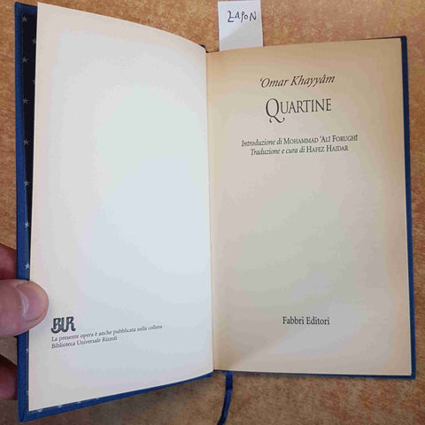 OMAR KHAYYAM - QUARTINE i grandi classici della poesia FABBRI