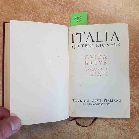 GUIDA BREVE ITALIA SETTENTRIONALE CENTRALE MERIDIONALE 1937/40 TOURING 3 VOLUMI