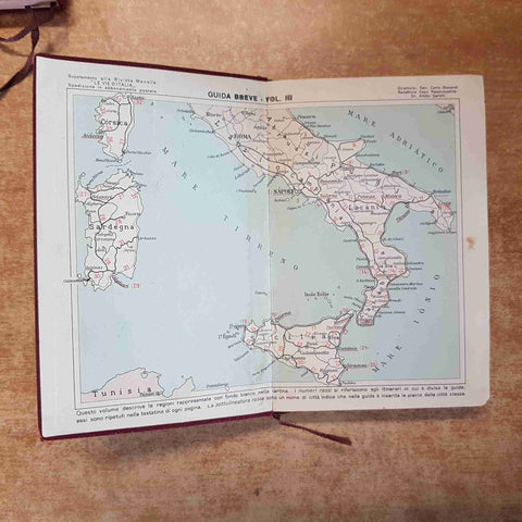 GUIDA BREVE ITALIA SETTENTRIONALE CENTRALE MERIDIONALE 1937/40 TOURING 3 VOLUMI