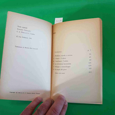 JOAN ROBINSON - IDEOLOGIE E SCIENZA ECONOMICA sansoni 1966