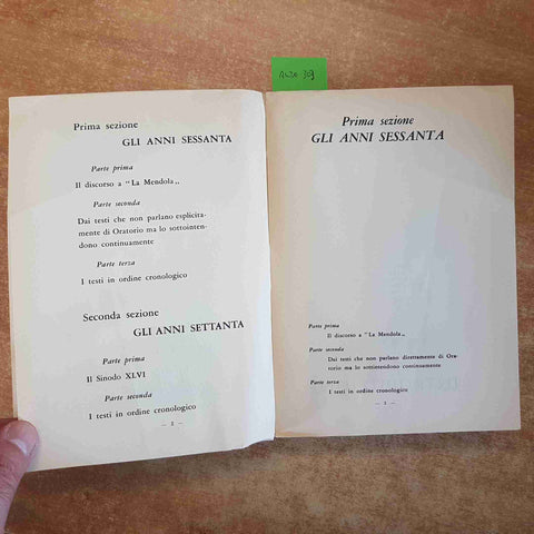 IL PENSIERO DEL CARD. GIOVANNI COLOMBO SUGLI ORATORI servizio librario pedagogic