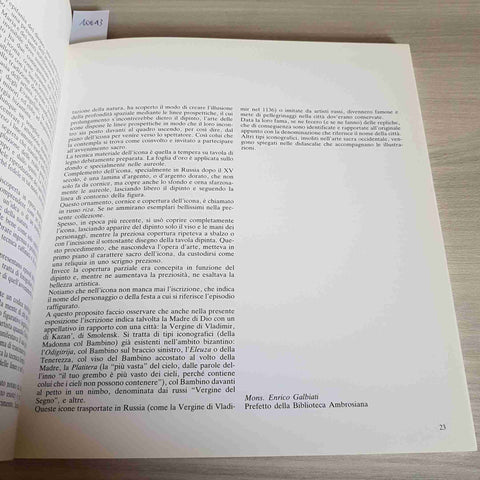 LE ICONE DI ZAGORSK DAL XV AL XIX SECOLO - ELECTA - 1989