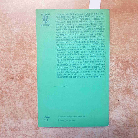 PIERRE DACO CHE COS'E' LA PSICANALISI 1982 RIZZOLI pagine sottolineate brunite
