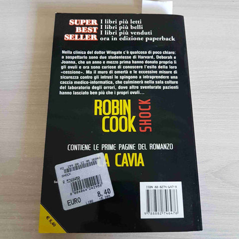 SHOCK medical thriller giallo ROBIN COOK - SPERLING PAPERBACK - 2004