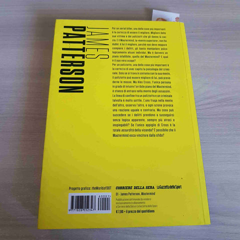 JAMES PATTERSON - MASTERMIND thriller CORRIERE DELLA SERA 2016