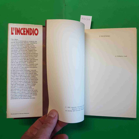 MARIO SOLDATI - L'INCENDIO 1982 CLUB DEL LIBRO