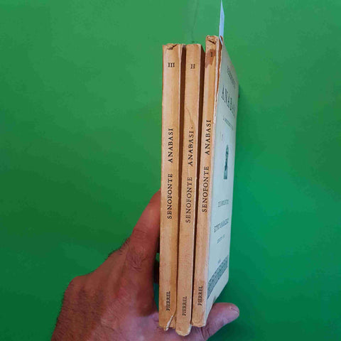 SENOFONTE ANABASI LA SPEDIZIONE DI CIRO volumi 1,2,3 PIERREL 1970 TESTO A FRONTE