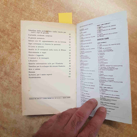 IL NUOVO LOTTO E L'ENALOTTO Gippo Orbani 1990 MURSIA