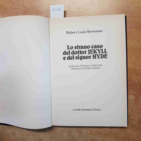 STEVENSON LO STRANO CASO DEL DOTTOR JEKYLL E DEL SIGNOR HYDE MONDADORI 1983