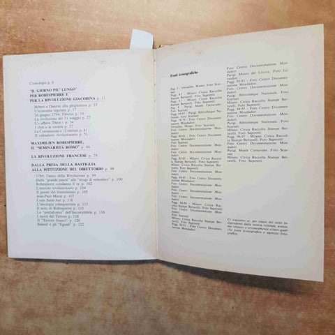 ROBESPIERRE L'INCORRUTTIBILE RIVOLUZIONARIO Daniele Dan MONDADORI 1973