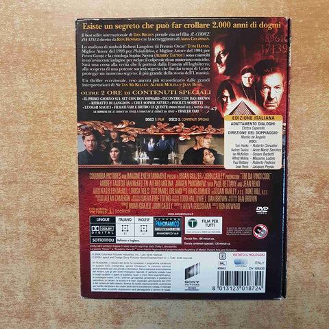 IL CODICE DA VINCI 2 DVD extended cut TOM HANKS DAN BROWN RON HOWARD 2006 SONY