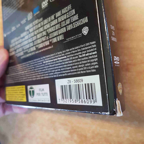 HARRY POTTER E IL CALICE DI FUOCO 2 DVD J.K. ROWLING DANIEL RADCLIFFE WARNER BRO