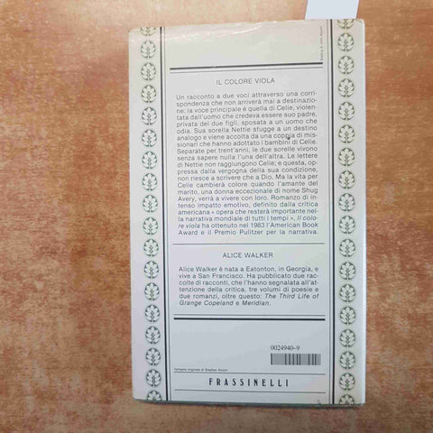 IL COLORE VIOLA ALICE WALKER 1984 FRASSINELLI