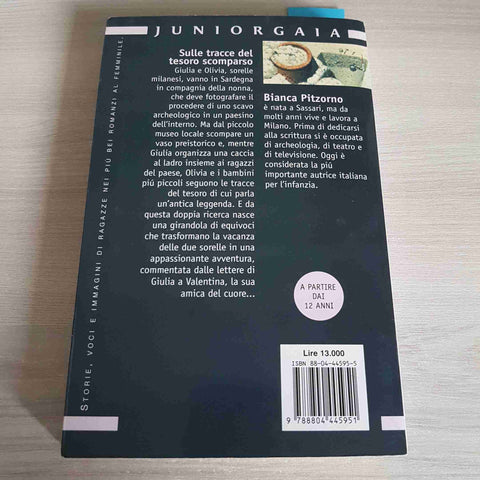 SULLE TRACCE DEL TESORO SCOMPARSO - BIANCA PITZCORNO - MONDADORI - 1999