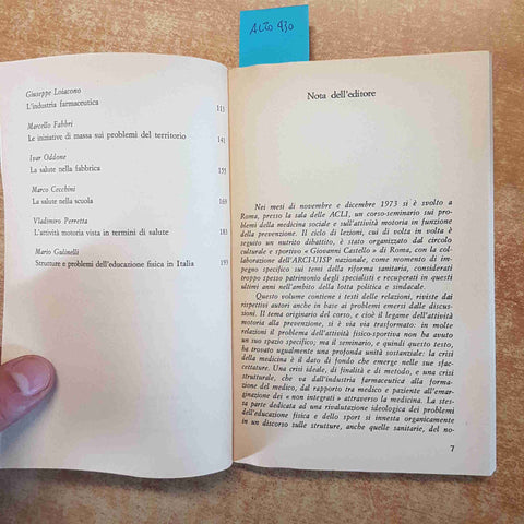 CRISI DELLA MEDICINA PROPOSTE DI INIZITIVA POLITICA DI MASSA EDITORI RIUNITI
