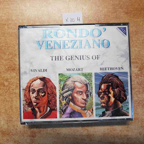 RONDO' VENEZIANO 3 CD THE GENIUS OF VIVALDI MOZART BEETHOVEN 1990 BABY RECORDS