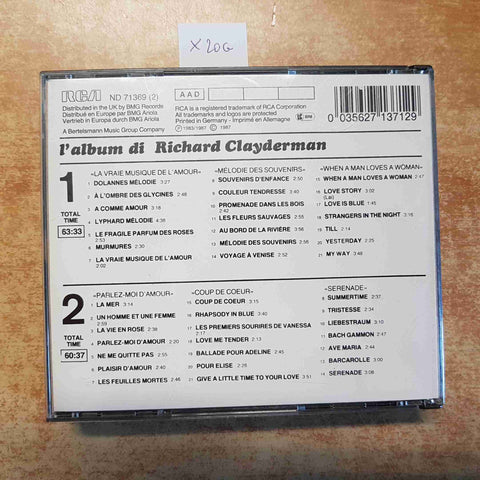 L'ALBUM DI RICHARD CLAYDERMAN 2 CD RCA 1987