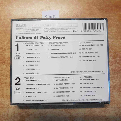 L'ALBUM DI PATTY PRAVO 2 CD RCA 1985 BMG
