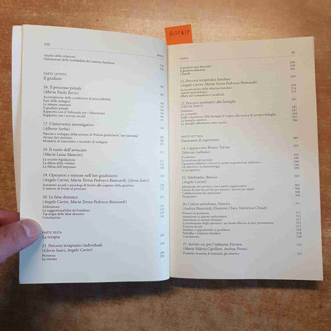 L'ABUSO SESSUALE INTRAFAMILIARE MANUALE DI INTERVENTO psicosociale 2001 CORTINA
