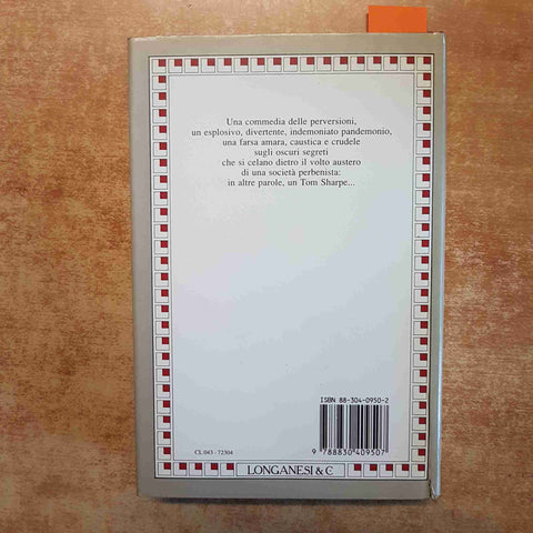 TOM SHARPE - VIZI ANCESTRALI romanzo humor LONGANESI 1990 prima edizione