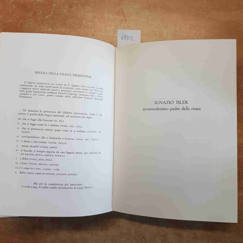TUTTE LE CANZONI E POESIE PIEMONTESI - P. IGNAZIO ISLER 1967 EDILIBRI VIGLONGO