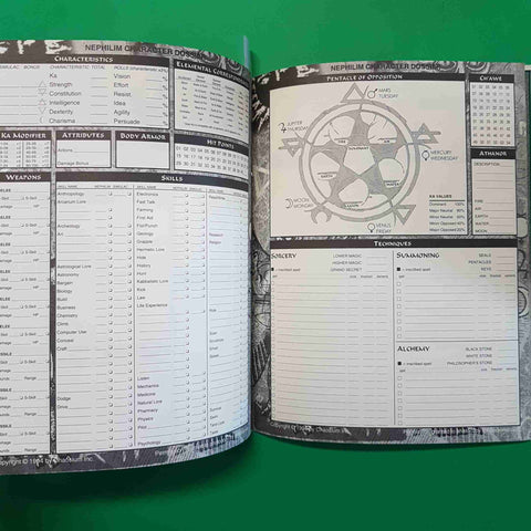 CHARACTER DOSSIERS NEPHILIM - DELUXE chaosium inc. 1994 gioco di ruolo GAMES