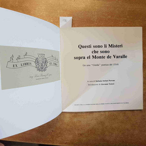 QUESTI SONO LI MISTERI CHE SONO SOPRA EL MONTE DE VARALLE VALSESIA ex libris