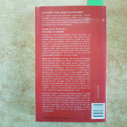 PETRARCA POESIE D'AMORE 1994 NEWTON