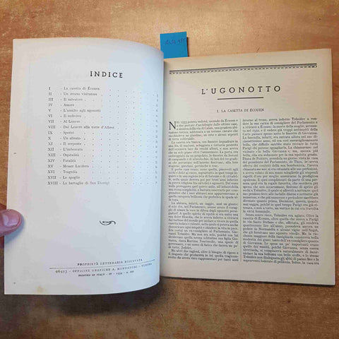 L'UGONOTTO di SAVERIO DE MONTEPIN i romanzi di cappa e spada MONDADORI 1934