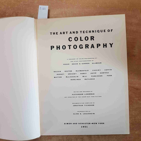 THE ART AND TECHNIQUE OF COLOR PHOTOGRAPHY 1951 SIMON AND SCHUSTER vogue glamour