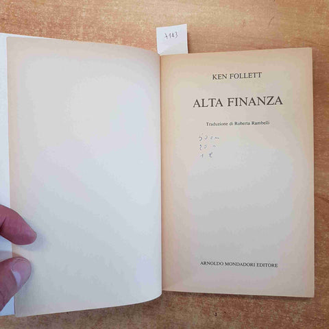 KEN FOLLETT - ALTA FINANZA - 1998 - OSCAR MONDADORI