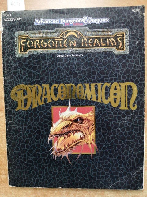 DRACONOMICON forgotten realms 2nd 1990 Advanced Dungeons & Dragons FINDLEY