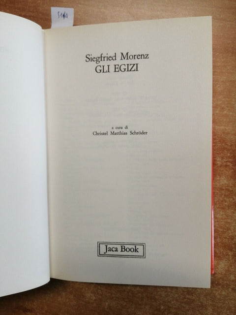 GLI EGIZI dei, uomini, cosmologia, fede - Siegfried Morenz 1983 Jaca Book (