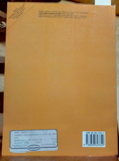 DIAGNOSI CARDIOVASCOLARE AL LETTO DEL PAZIENTE 1994 - MCGRAW-HILL 1 ED. (3