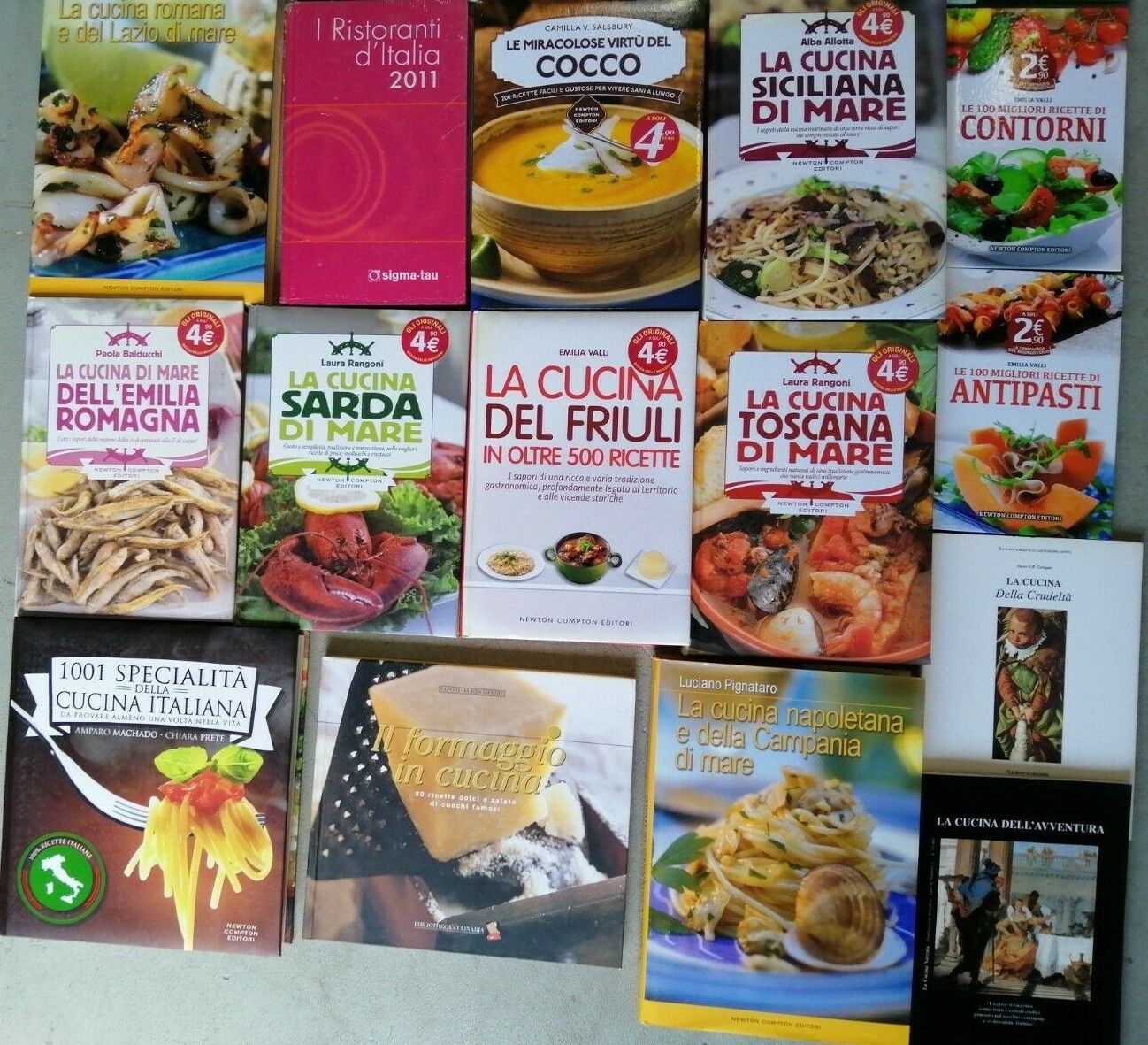 #2 Lotto 30 libri CUCINA: toscana siciliana mare contorni antipasti cocco sarda