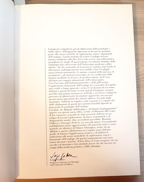 LE MALATTIE DELL'ESOFAGO E DEL GIUNTO ESOFAGOGASTRICO - Galliera 1990 USES
