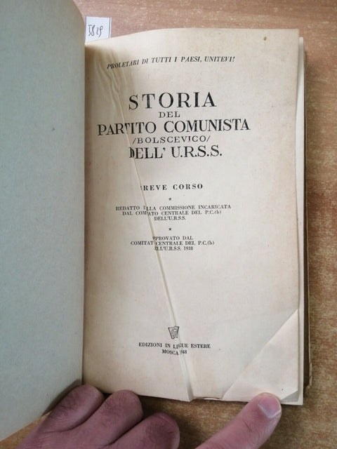 STORIA DEL PARTITO COMUNISTA BOLSCEVICO DELL'U.R.S.S. 1948 Russia C.s.i. (