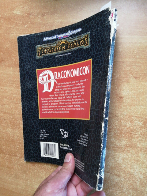 DRACONOMICON forgotten realms 2nd 1990 Advanced Dungeons & Dragons FINDLEY