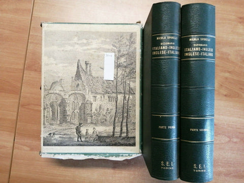 NICOLA SPINELLI - DIZIONARIO ITALIANO INGLESE INGL/ITAL 2 VOLL. 1961 SEI (3