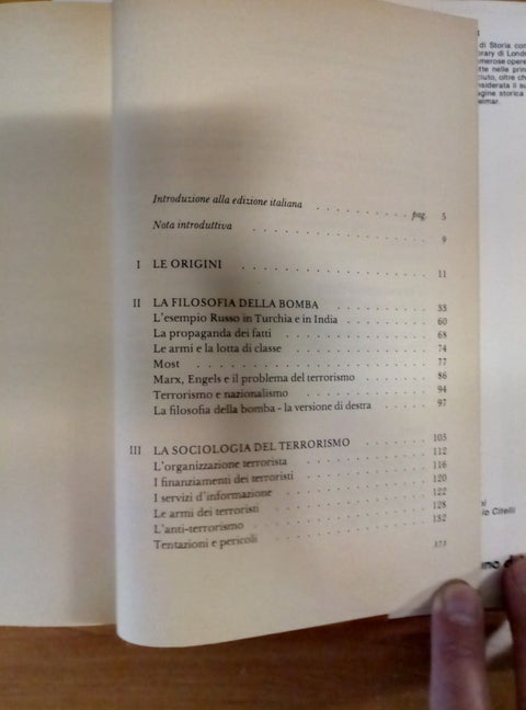 STORIA DEL TERRORISMO - WALTER LAQUEUR CLUB ITALIANO DEL LIBRO 1979 - 181