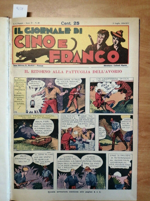 IL GIORNALE DI CINO E FRANCO - ANNO II - VOL 3 - 1936 NERBINI - RILEGATO (4