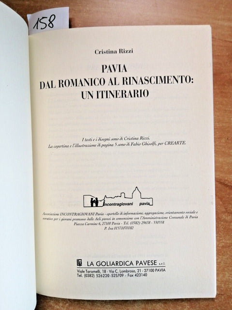 PAVIA DAL ROMANICO AL RINASCIMENTO: UN ITINERARIO - 1995 - Cristina Rizzi (