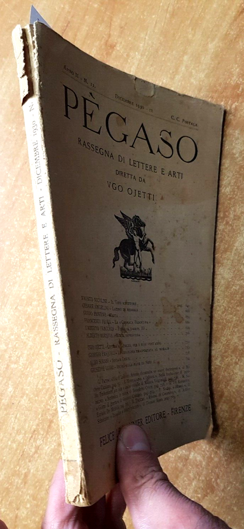 PEGASO Rassegna di lettere e arti UGO OJETTI anno II n. 12 dicembre 1930 (5