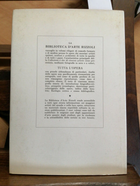 TUTTA LA PITTURA DI GIORGIONE - Biblioteca d'Arte Rizzoli 1955 - 1ED. - (