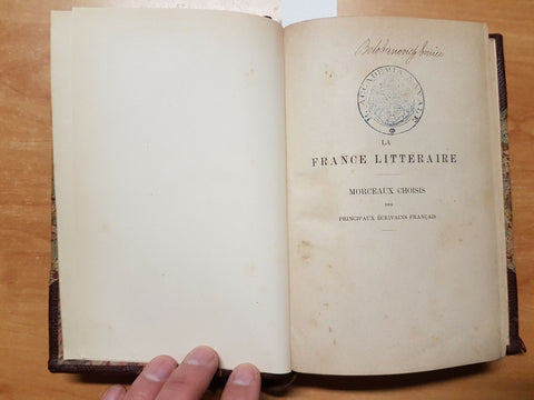 LA FRANCE LITTERAIRE - MORCEUAUX CHOISIS - 1882 - JOSEPH POERIO - (3437