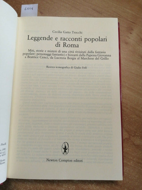 LEGGENDE E RACCONTI POPOLARI DI ROMA - GATTO TROCCHI 1991 NEWTON COMPTON (6