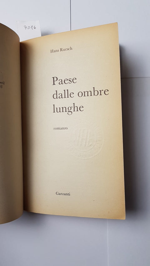 HANS RUESCH Paese dalle ombre lunghe 1968 Garzanti Polo Nord eschimesi