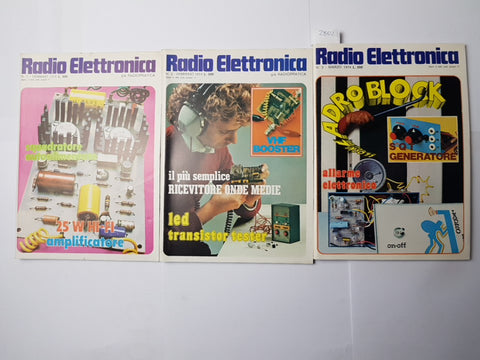 Lotto 3 RADIO ELETTRONICA  1974elettronica electronics STEREO RADIO TV