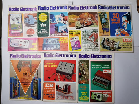 Lotto 7 RADIO ELETTRONICA  1972 elettronica electronics STEREO RADIO TV